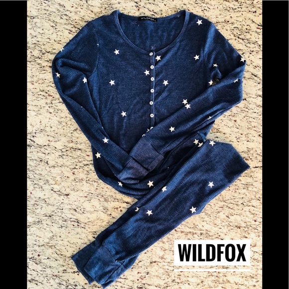 Wildfox Other - NWOT Wildfox Navy Blue With Stars Onsie ⭐️